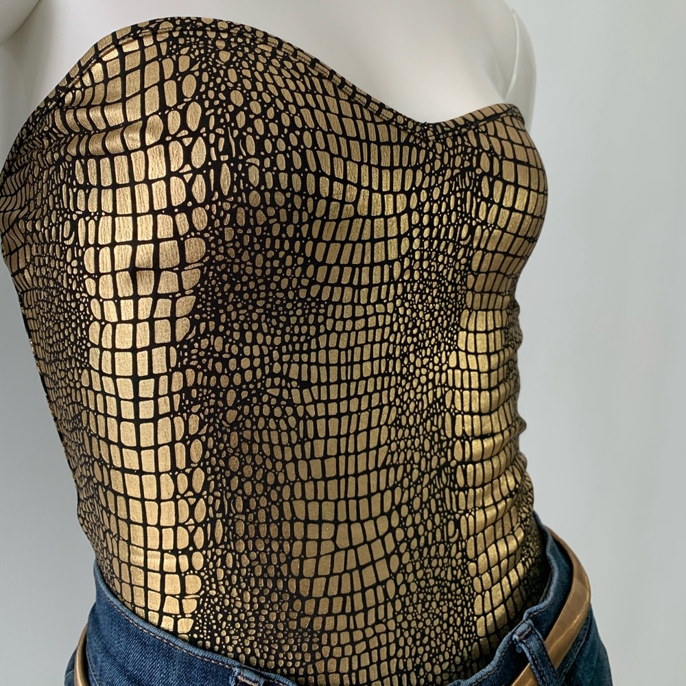 🔥BODYSUIT Crocodile Embossed Tube